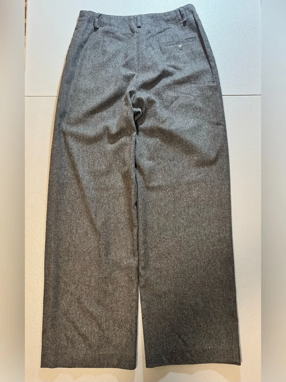 Lauren Ralph Lauren Gray Wool Wide Leg Lined Trousers Pants size 8